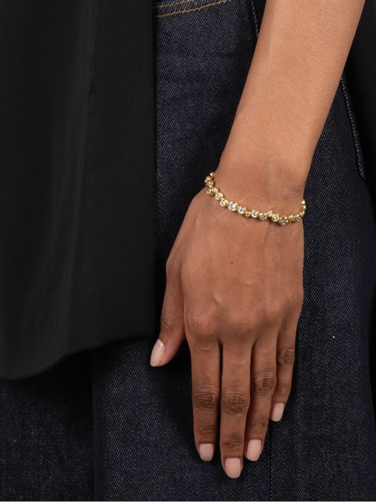 Alexis Bittar Asterales Gold Skinny Cuff Bracelet (MSRP $195) - Picture 8 of 9